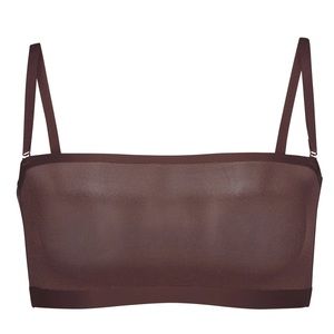 SKIMS Brown Bandeau Top – Minimal Strapless Essential